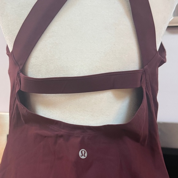 Lululemon Long Breath 2 in 1 Tank Size 12 Redwood Auburn - Picture 5 of 5
